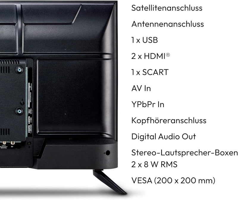 MEDION E14004 (MD 30225) 100,3 cm (40 Zoll) Full HD Fernseher (Triple Tuner Receiver DVB-T2 DVB-C DV