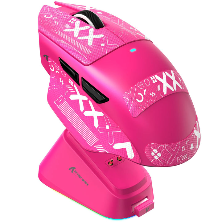 ATTACK SHARK V6 65g Superlight Mouse with Magnetic Charging Dock, PixArt PAW3311 Gaming Sensor, 2500