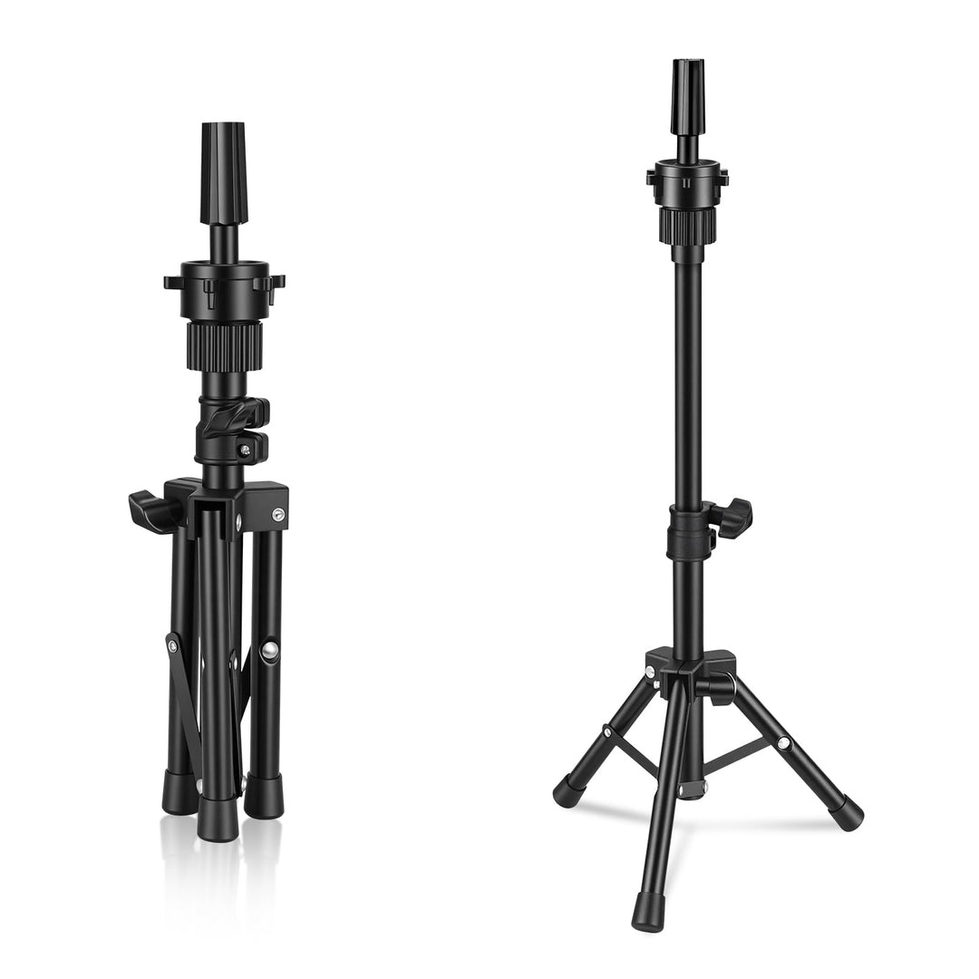 TwoWin 24.8 Zoll (63cm) Perückenständer, Frisierkopf Ständer, Verstellbar Schaufensterpuppen kopfstä
