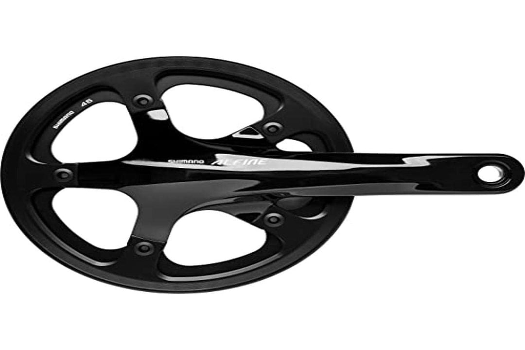 SHIMANO Alfine KRG 45 Teeth 170mm FC-S501 with KSS Hollowtech II (Black) Schwarz, Schwarz