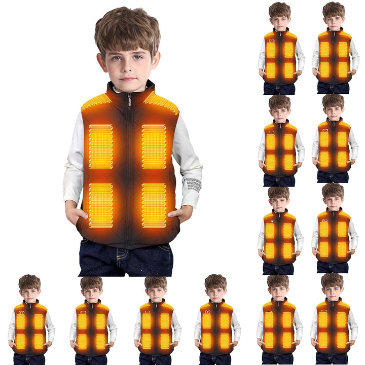 Battnot Heizweste Kinder Beheizbare Weste Kinder USB Lade Weste Elektrische Beheizte Weste Beheizbar
