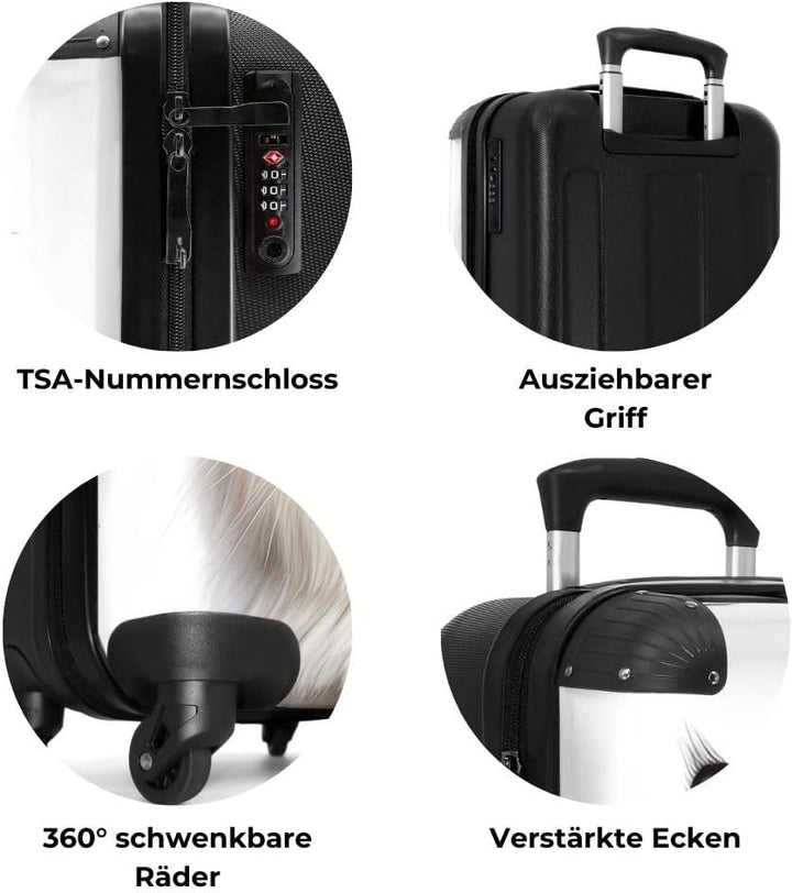 NoBoringSuitcases.com® Handgepäck, Hartschalenkoffer mit TSA Schloss, Trolley, Reisekoffer, Carry on