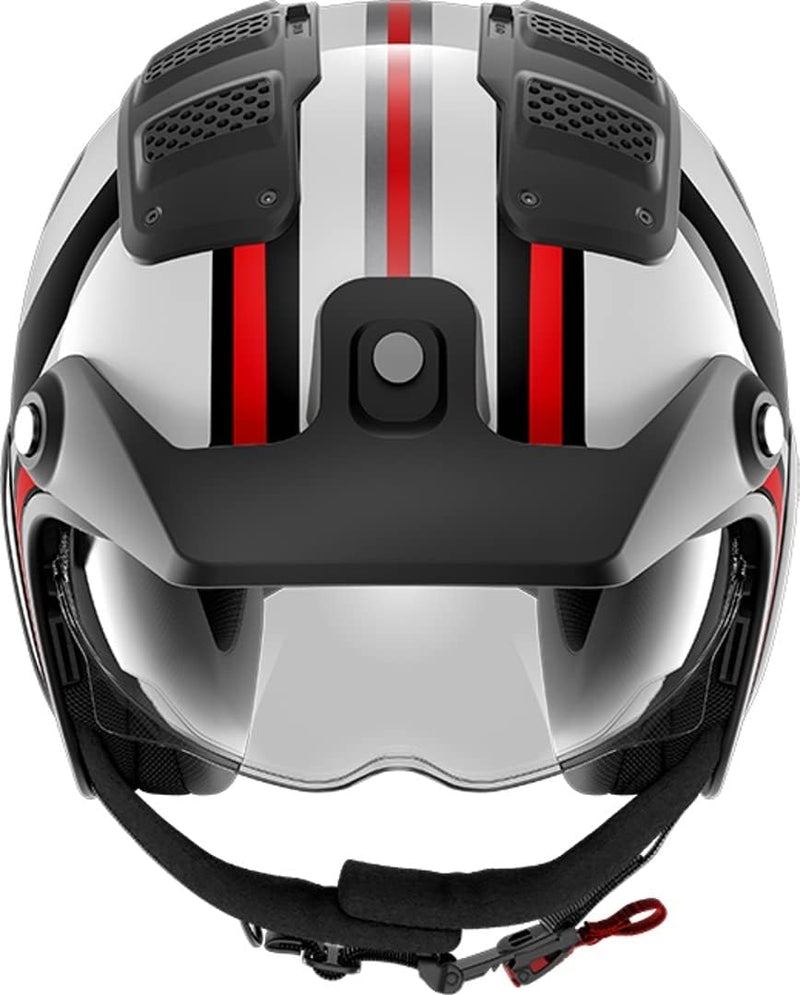 SHARK Herren NC Motorrad Helm, Schwarz/Weiss/Rot, M M Schwarz/Weiss/Rot, M Schwarz/Weiss/Rot