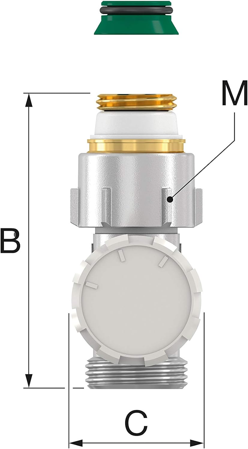 Simplex VarioCon Multiblock 1/2" - Universal Ventilarmatur für Eck- und Durchgangsform, schwenkbar -