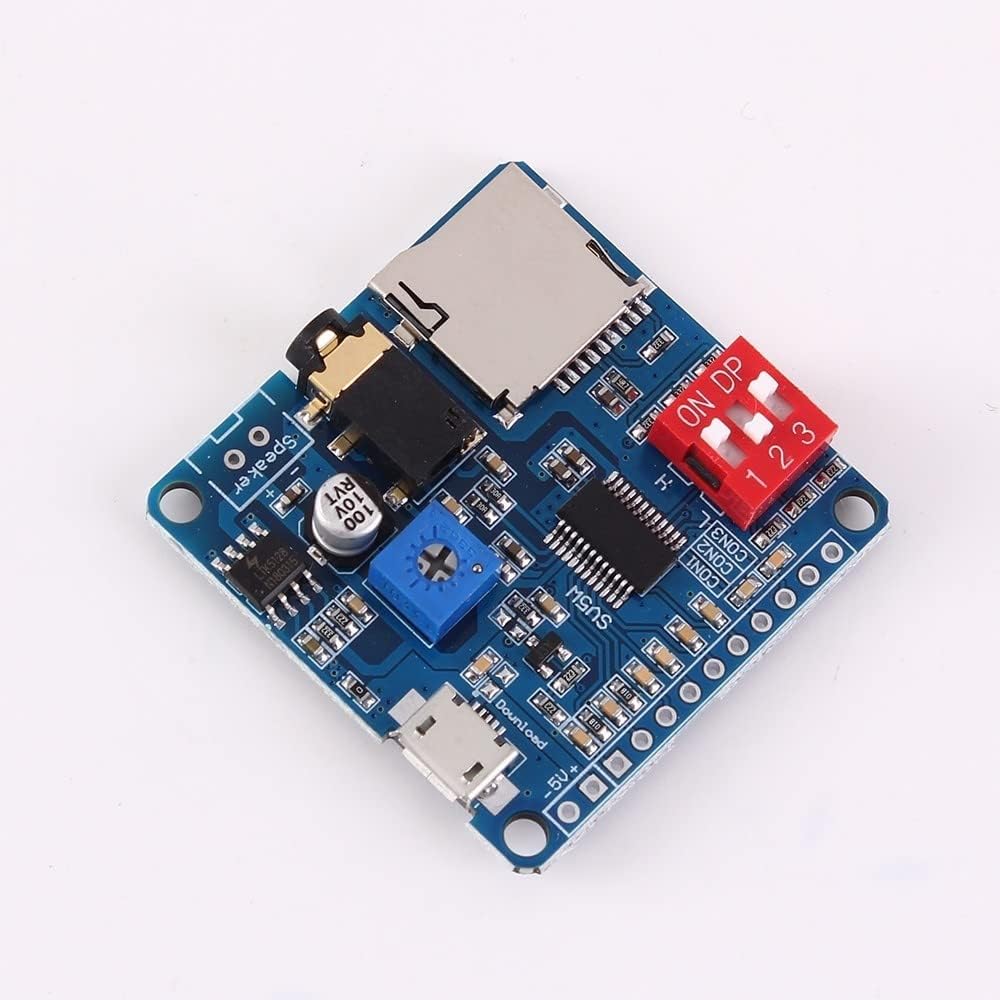 Sprachwiedergabe-Modul, MP3-Player UART I/O Trigger Verstärker Klasse D 5W Serial Port Control Playb