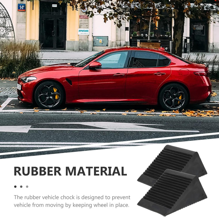 Happyyami Rad Automobilräder 2 Stücke Gummi Unterlegkeile Schwere Radbl?cke Fahrzeugreifen Radstoppe