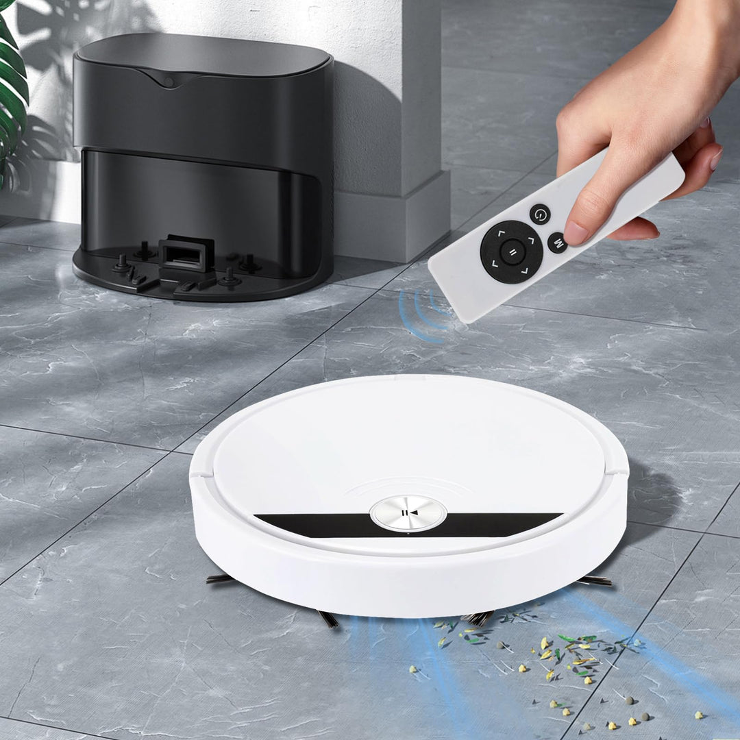 Roboterstaubsauger, 15 W Saugroboter mit Fernbedienung und 150 ml Wassertank, 3-in-1-Modus, 1800 Pa