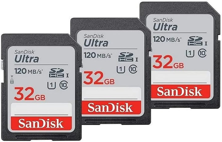 SanDisk Ultra SDHC UHS-I Speicherkarte 32 GB 3er-Pack & Extreme PRO SDHC UHS-I Speicherkarte 32 GB (