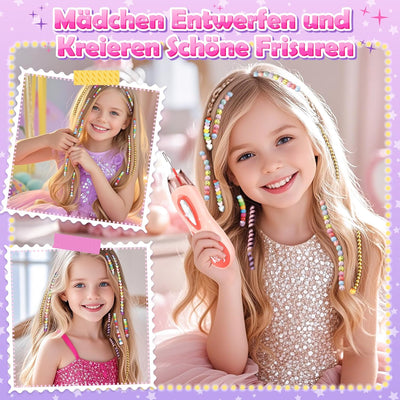 Geschenk Mädchen 6 7 8 9 10 Jahre: Kinder Spielzeug ab 5-12 Jahre Haarschmuck für Mädchen, Haarflech