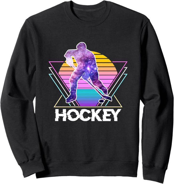 Hockey Retro Vintage Vaporwave 90er Sport Sweatshirt