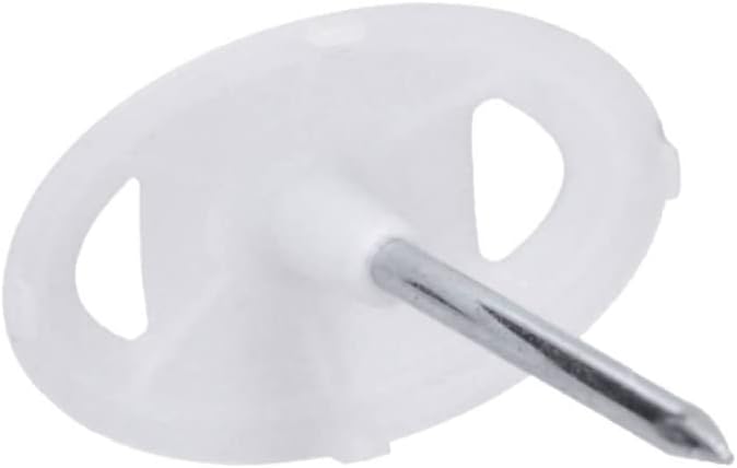 500 Stück Nagelscheiben Ø 3x50 mm mit Montagenagel Stahl oval Weiss Ø 3x50mm 500, Ø 3x50mm 500