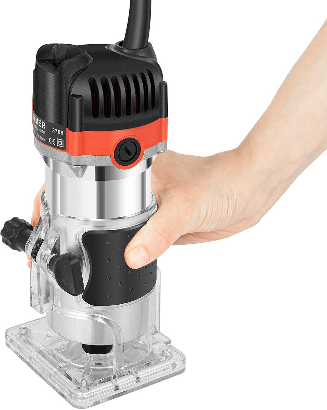 Oberfräse Electric Hand Trimmer Kantenfräse Fräse Holzfräse Einhandfräse Fräsen Holzfräser Tool 800W