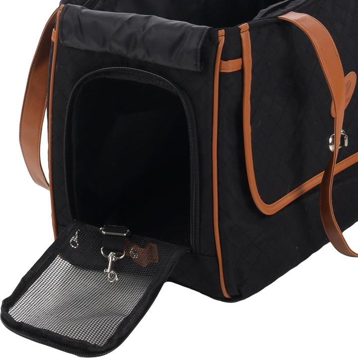 Hundetasche - Tragetasche Noenie Schwarz – 41x20x28cm – Polyester – Öffnungen Oben/seitlich – Belüft