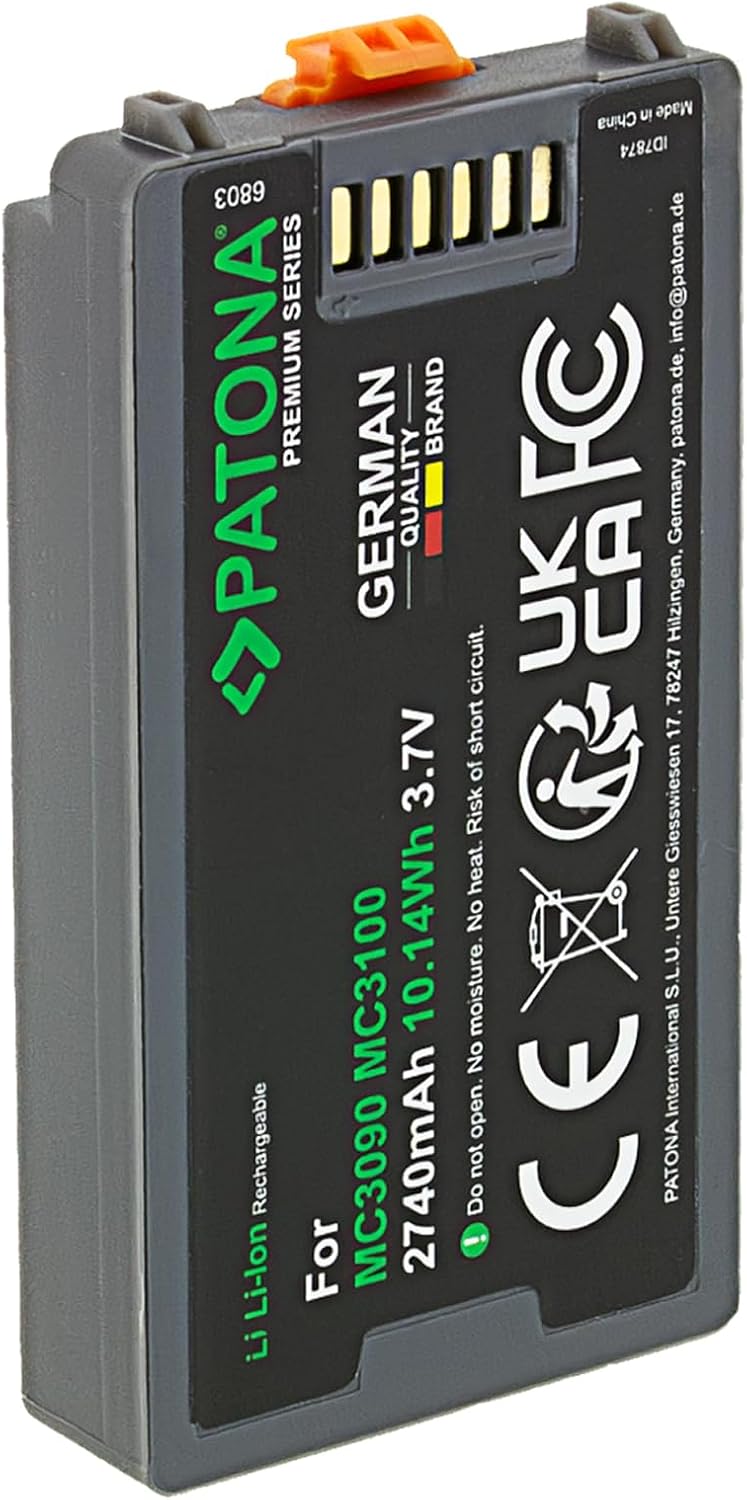 PATONA Premium Akku für Symbol MC3000 MC3070 MC3090 MC3190 MC3100 Thin – 2740mAh Li-Ion Ersatzakku f