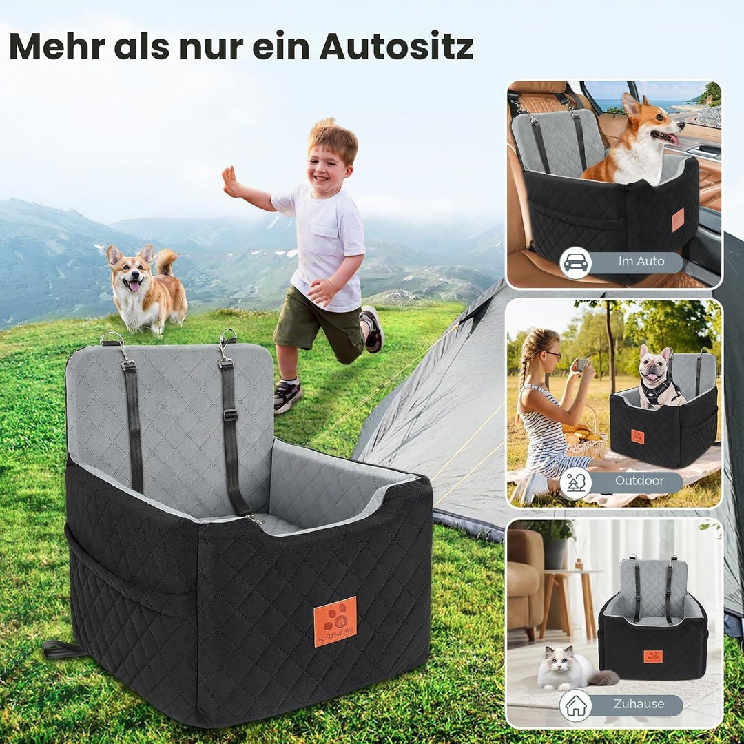 Autositz Hunde für kleine/mittlere Hunde unter 15 Kgs,Hunde Autositz,Abnehmbarer und waschbarer Haus