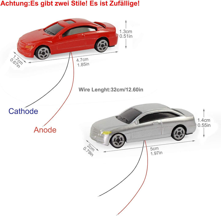 Evemodel 12 STK. Spur H0 TT Model beleuchtete Autos mit 12V LED Leuchten für Gebäude Layout 12V Neu