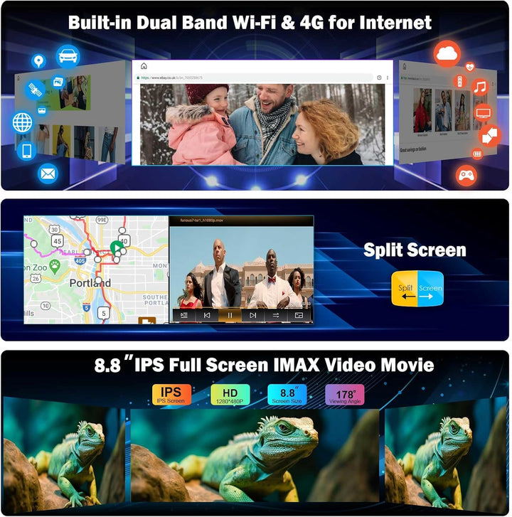 Erisin 10.25" 8-Kern 4GB RAM+64GB ROM Android 12 Autoradio GPS Navi für Audi A4/A5/B8/S4/S5 (2009-20