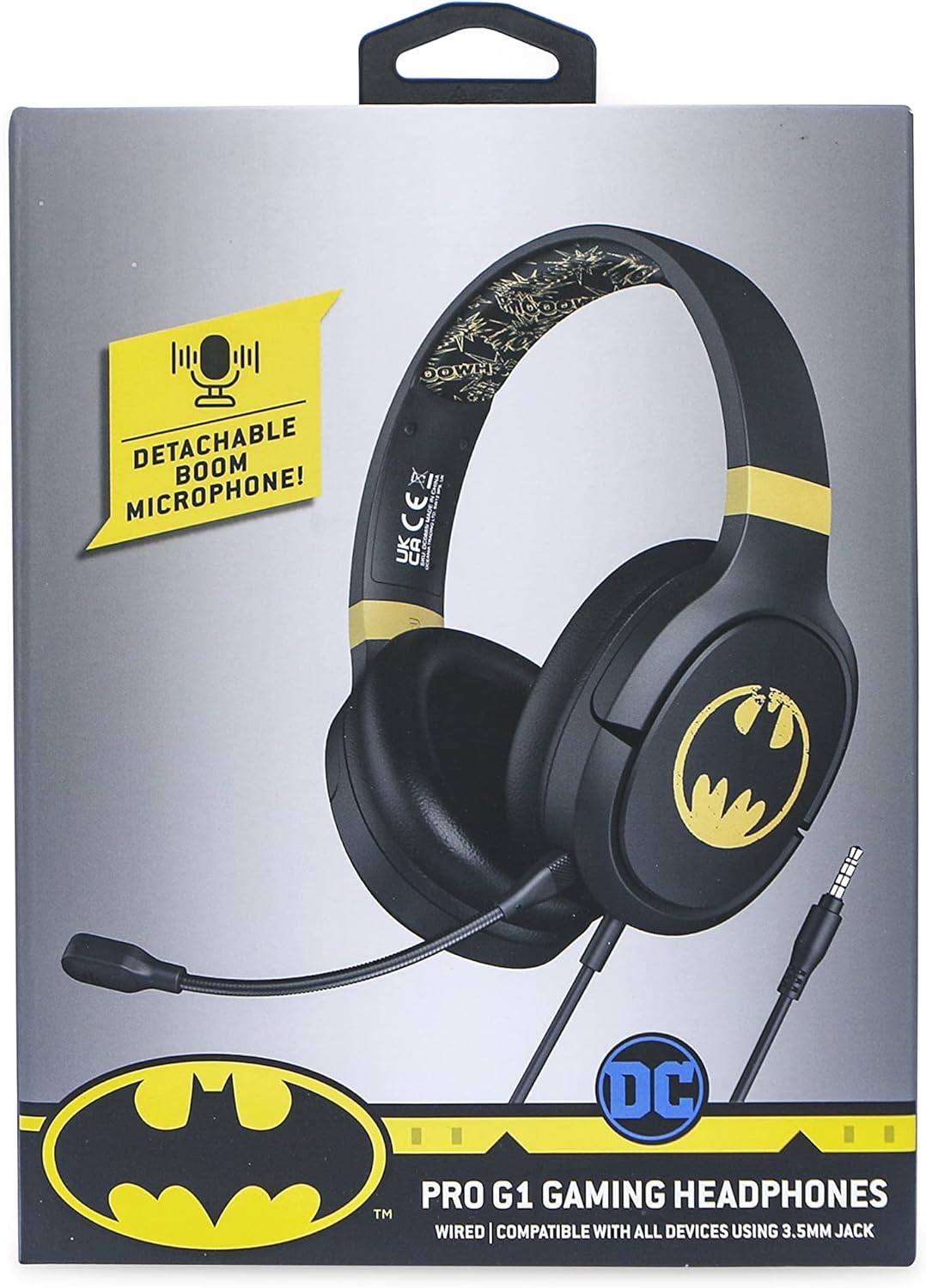 OTL Technologies DC0885 DC Comics Batman Pro G1 Wired Gaming Headphones Black