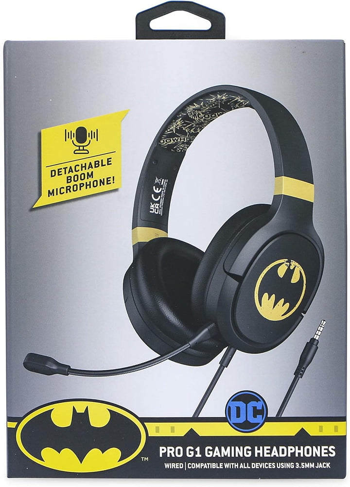 OTL Technologies DC0885 DC Comics Batman Pro G1 Wired Gaming Headphones Black