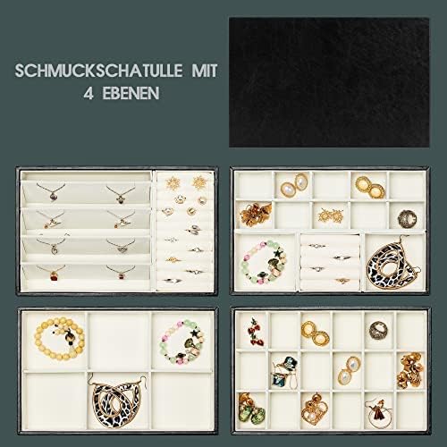 AdelDream Stapelbares Schmucktablett Schmuckschatpfanne Aufbewahrung Schublade Lagerung-Schmuck Aufb