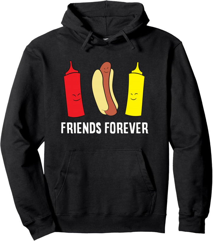 Hot Dog Ketchup Senf Freunde für immer Hotdog Pullover Hoodie