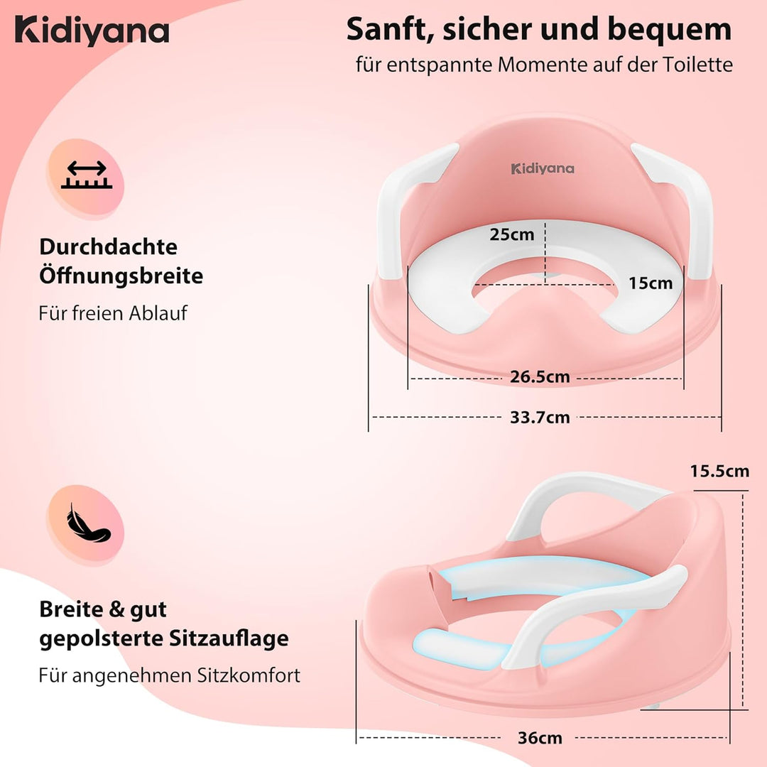 Toilettenaufsatz für Kinder, Kinder Toilettensitz mit weichem, abnehmbarem Sitzpolster, rutschfester