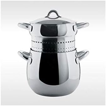 Alessi Mami SIEB FÜR Pasta-Set, Edelstahl, Silber, 8.3 x 24 x 23.5 cm