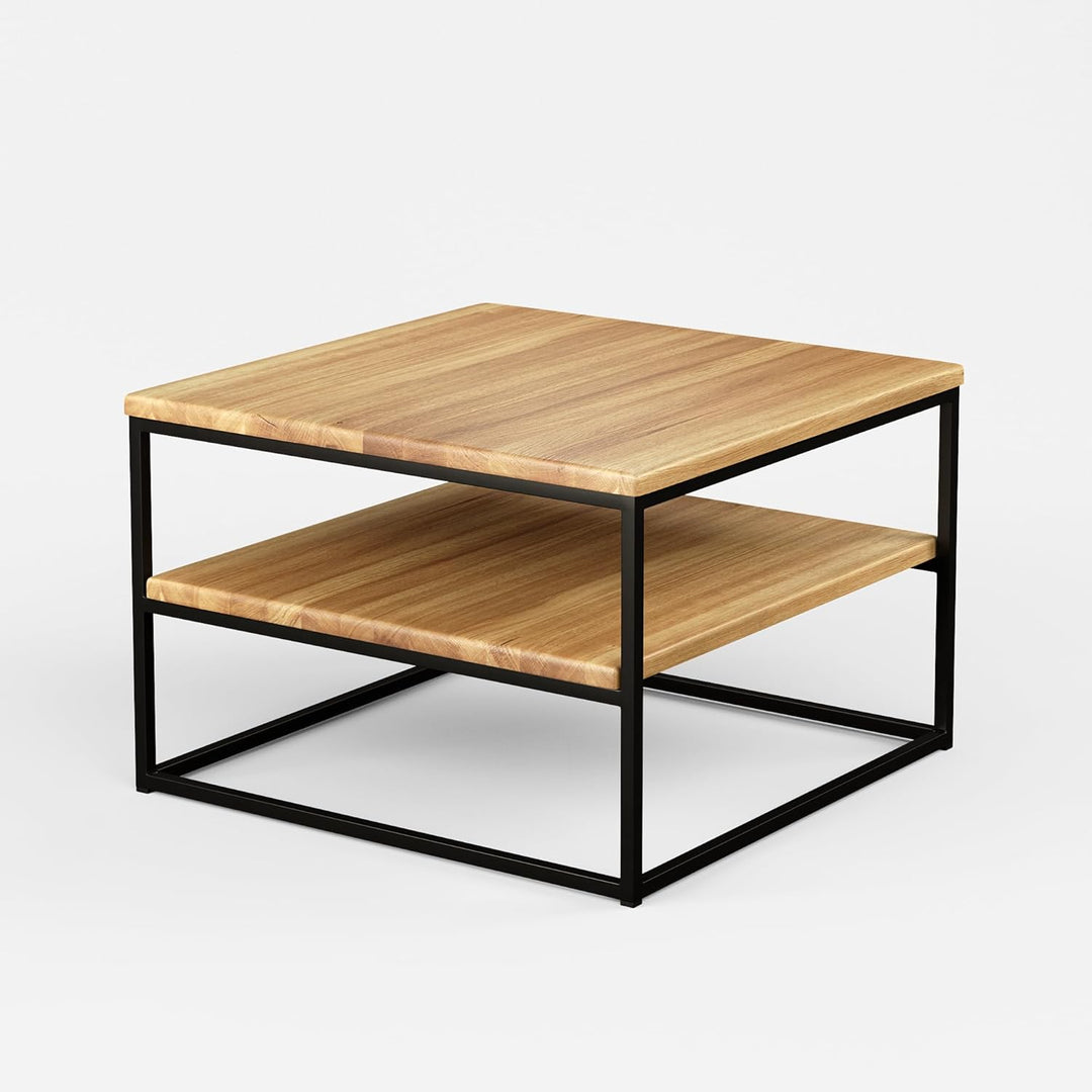 1 Original BestLoft® Couchtisch Boston Beistelltisch Industriedesign Loft (Eiche Hell Natur + Gestel