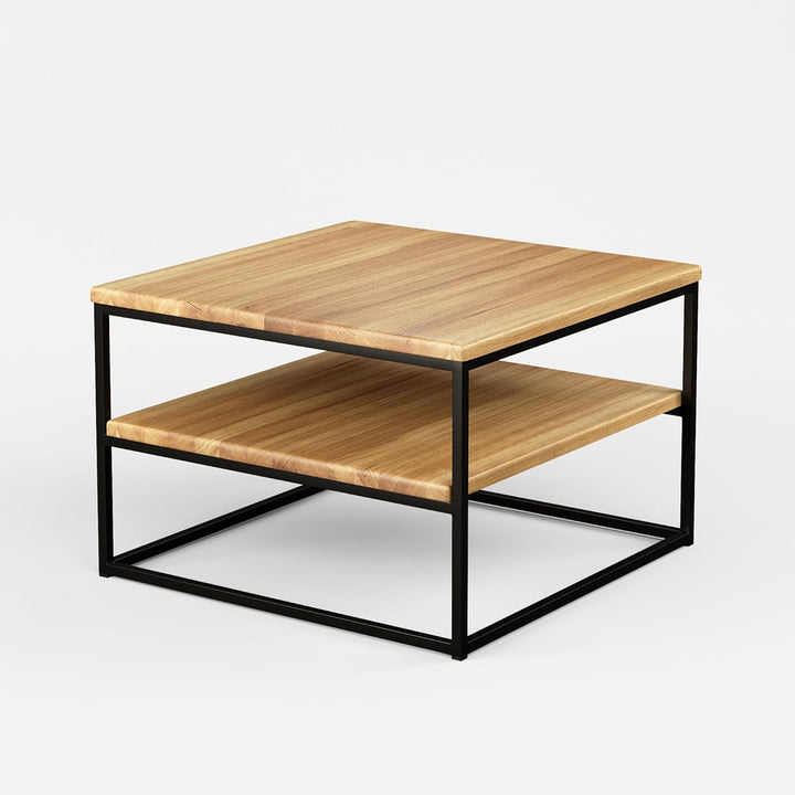 1 Original BestLoft® Couchtisch Boston Beistelltisch Industriedesign Loft (Eiche Hell Natur + Gestel