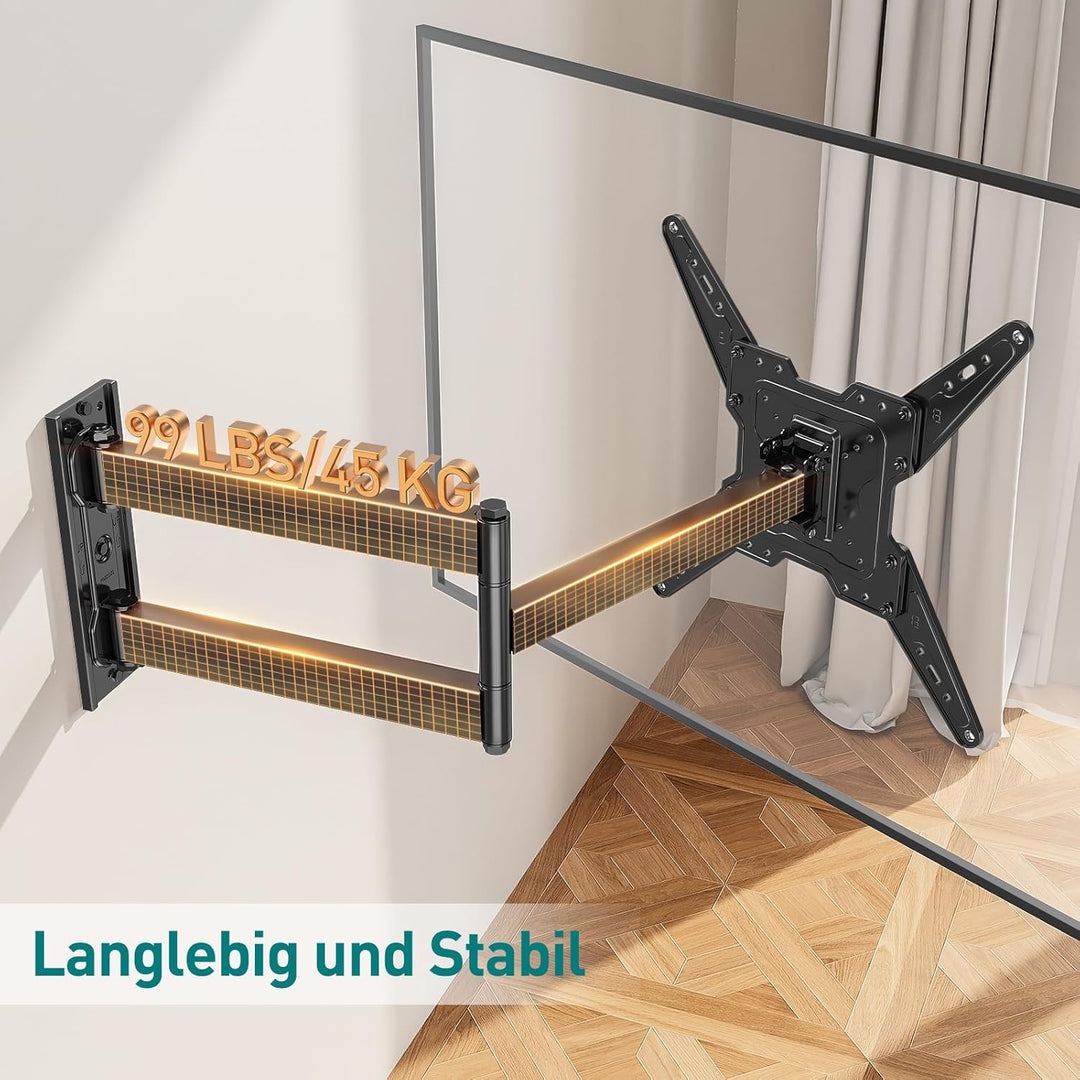 ELIVED Long Extension TV Wandhalterung mit 796mm langem Arm für die meisten 26-65 Zoll TVs, Schwenk-