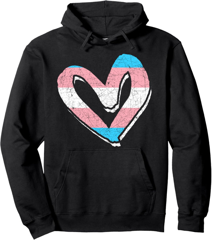 Trans Herz Queer Transsexuell LGBT Genderfluid Transgender Pullover Hoodie