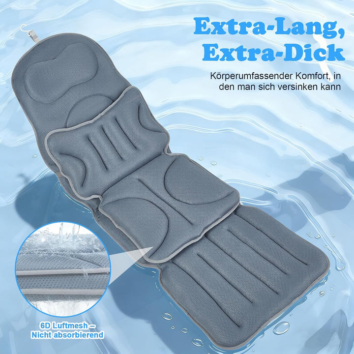 2 In 1 Badewannenkissen Ganzkörper 139*45cm+69*45cm,Mit Kinderbadekissen | Abnehmbares,Mit Saugnäpfe