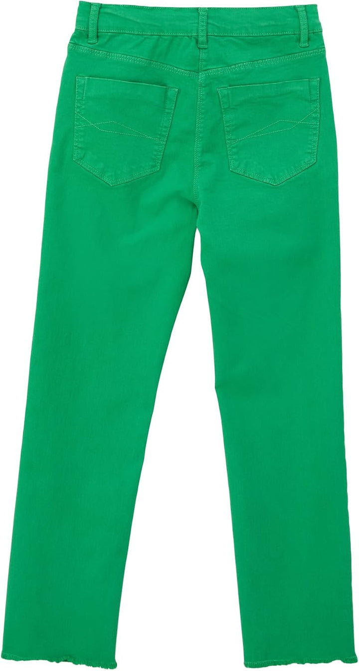 s.Oliver Mädchen Colored Denim, Straight Leg Croped Colored Denim, Straight Leg Croped 134 Grün, 134