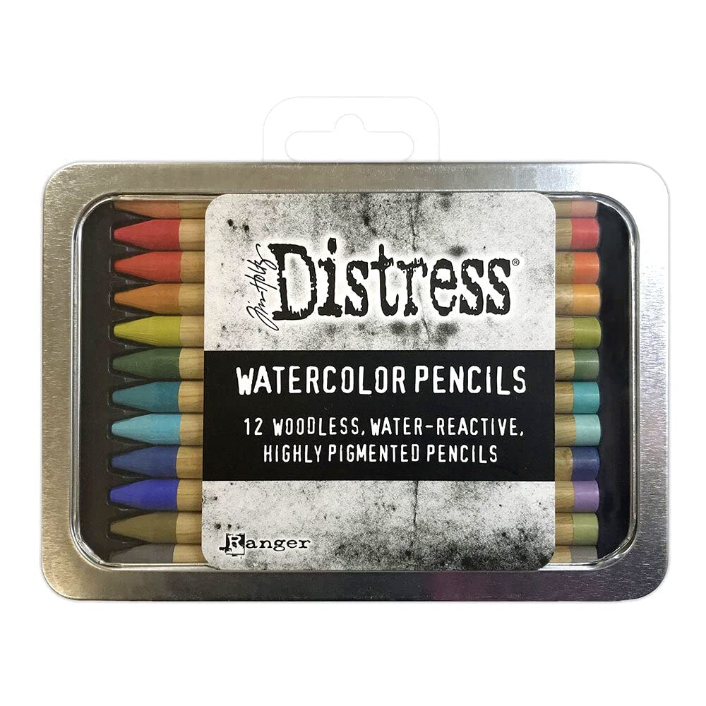 Ranger Industries Tim Holtz Distress Aquarellstifte-Set, 3 Stück, 12 Stück