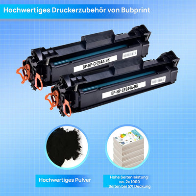 CF244A 2 Tonerkartuschen kompatibel als Ersatz für Toner HP 44A CF244A für HP Laserjet Pro M15w MFP