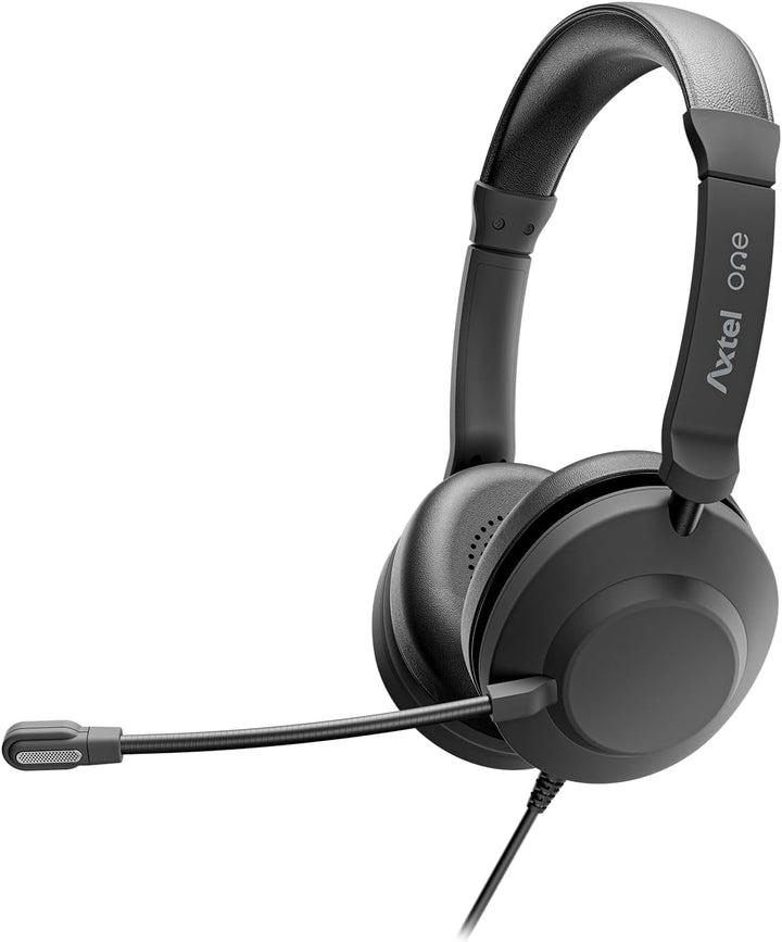 Ein UC35 Stereo-Headset mit Kabel – USB & 3,5-mm-Klinkenstecker, Dual-Mikrofon mit Geräuschunterdrüc