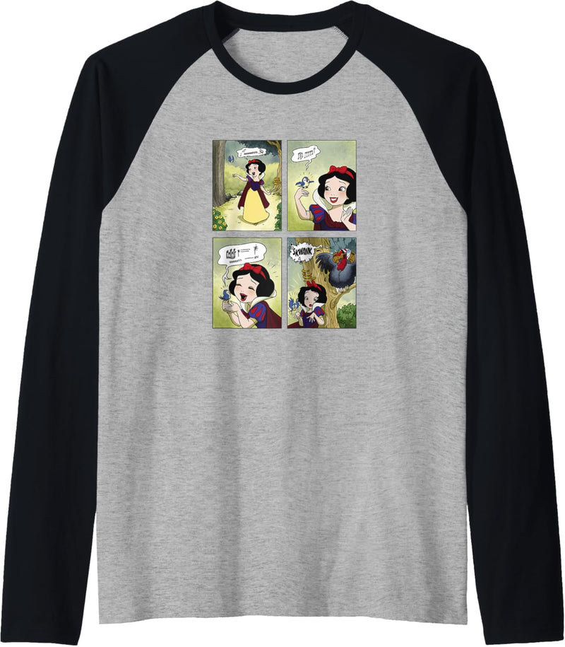 Disney Snow White Singing Bird Comic Humor Raglan