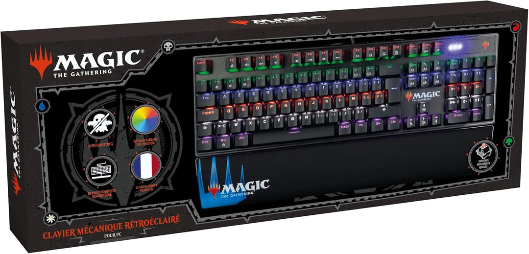 Konix Magic The Gathering Kabelgebundene mechanische Gaming-Tastatur AZERTY - Anti-Ghosting - 20 Lic