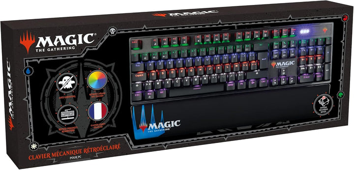 Konix Magic The Gathering Kabelgebundene mechanische Gaming-Tastatur AZERTY - Anti-Ghosting - 20 Lic