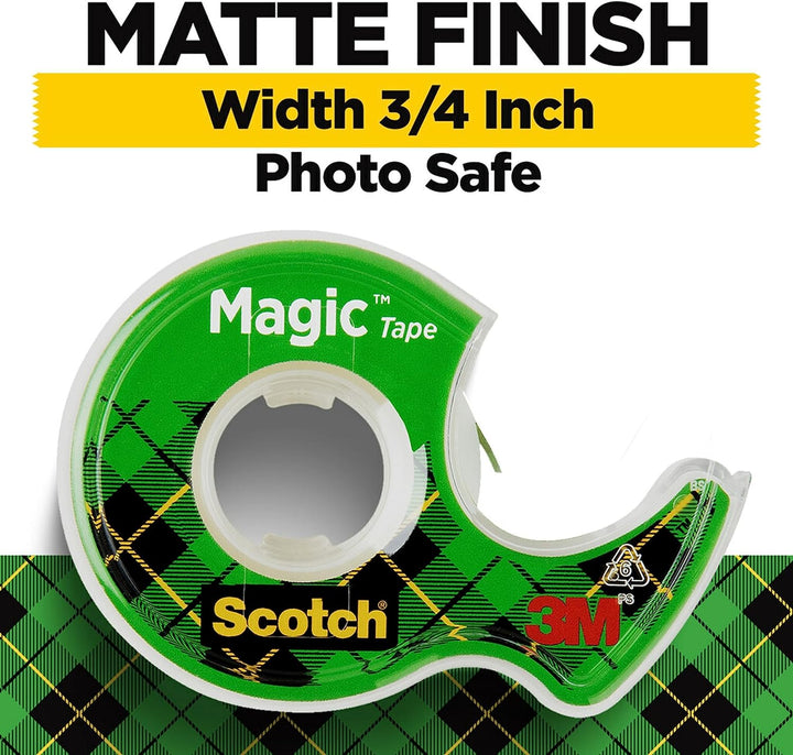 Scotch Magic Tape, 3/4 x 300 Inches, 12 Rolls (105) by Scotch