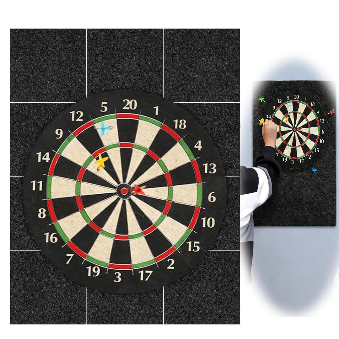 FARYODI Dartboard-Wandschutz 4 Stück, Dartboard-Umrandung Wandschutz, Selbstklebend Gespleisste Wand