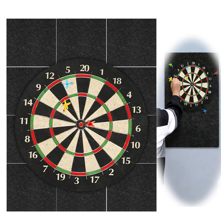 FARYODI Dartboard-Wandschutz 4 Stück, Dartboard-Umrandung Wandschutz, Selbstklebend Gespleisste Wand