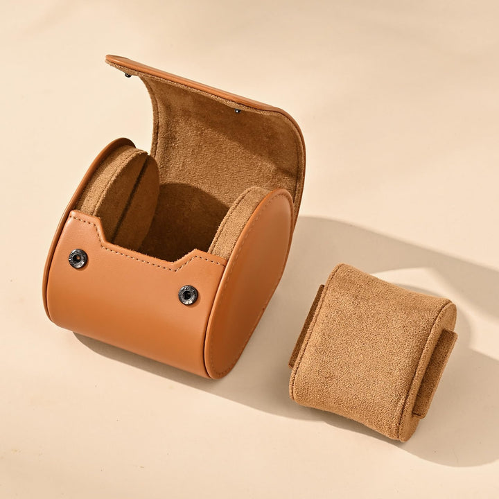 Oirlv Luxus PU Leder Uhrenrolle Uhrenbox Für Geschenkbox Weihnachten Jubiläum Geburtstag(Braun) 1 Sc