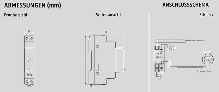Vemer vj62300000 Dämmerungsschalter mit externen Sonde cr-1din-Hutschiene, hellgrau
