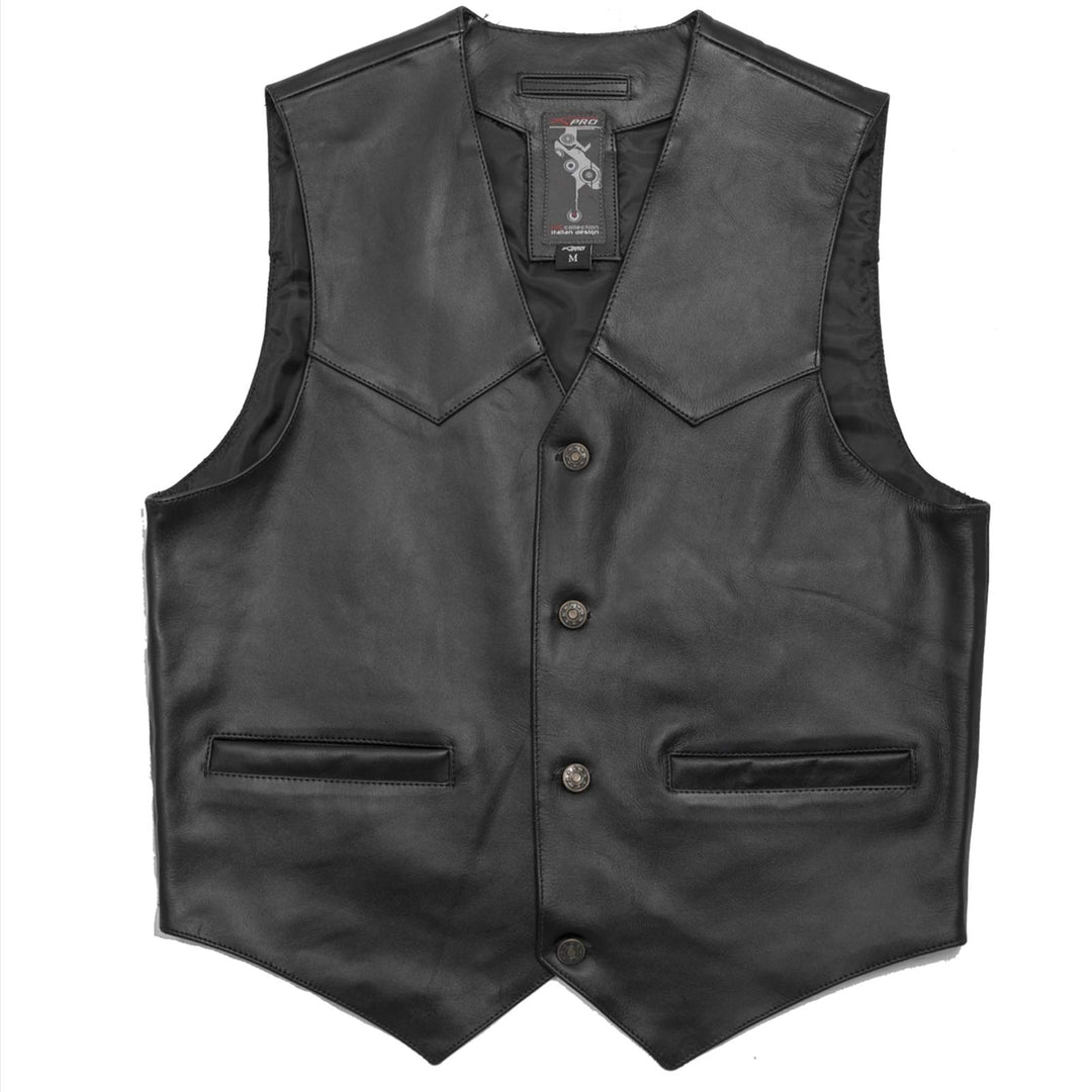 Lederweste Anilin Herren Motorrad Custom Rindsleder Brando Schwarz L L Schwarz, L Schwarz