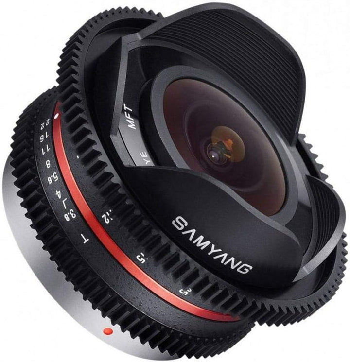 SAMYANG 14007,5T3.8M T3.8 Cine UMC Fish-Eye Objektiv für Anschluss MFT (7,5mm)