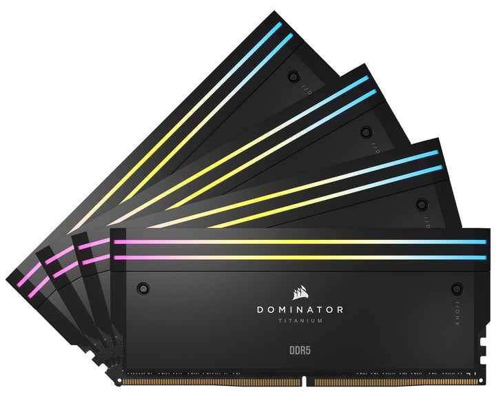 CORSAIR Dominator Titanium RGB DDR5 RAM 64GB (4x16GB) DDR5 6400MHz CL32 Intel XMP iCUE-Kompatibler C