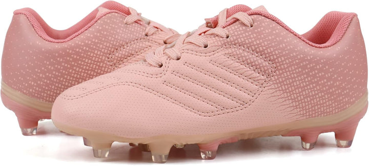 JABASIC Fussballschuhe Kinder Jungen Mädchen Sportliche Outdoor Stollenschuhe Kinder 29 EU Lt Rosa,