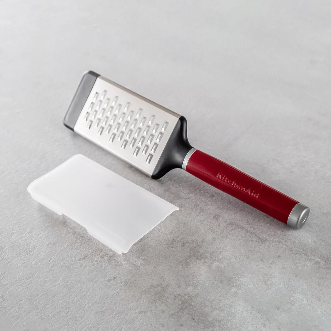 KitchenAid Käsereibe, 2-seitige Reibe aus geätztem Edelstahl mit mittelfeinen Reibelöchern –Empire R