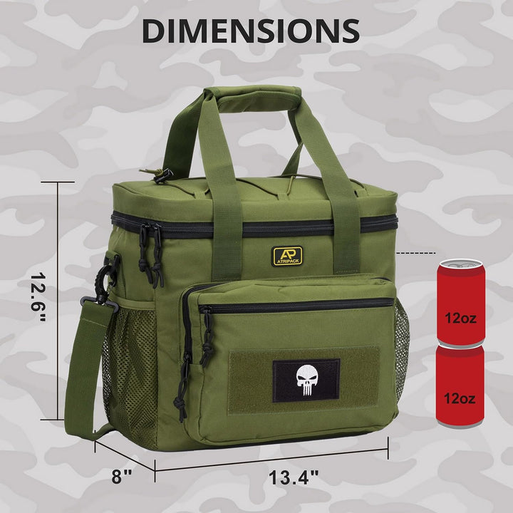 Taktische Lunch-Tasche für Männer, Isolierte und Auslaufsichere Lunchbox mit MOLLE-System, Grosse Kü